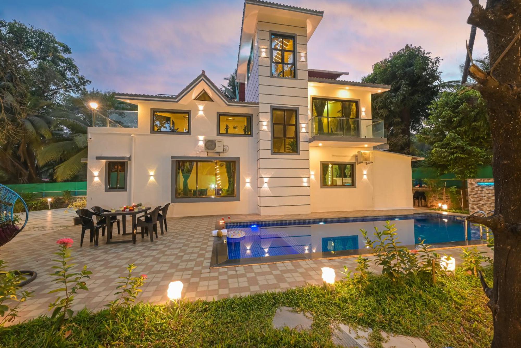 Seas The Day Luxurious 5Bhk Villa 2Min From Awas Beach With Huge Private Pool Алибаг Экстерьер фото